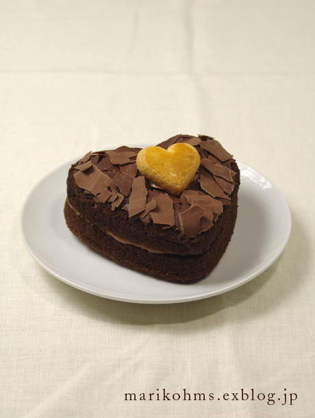 ハートのチョコレートケーキ 12cmハート型 Marikoのお菓子 団塊世代の主婦による手作りお菓子のかんたんレシピ