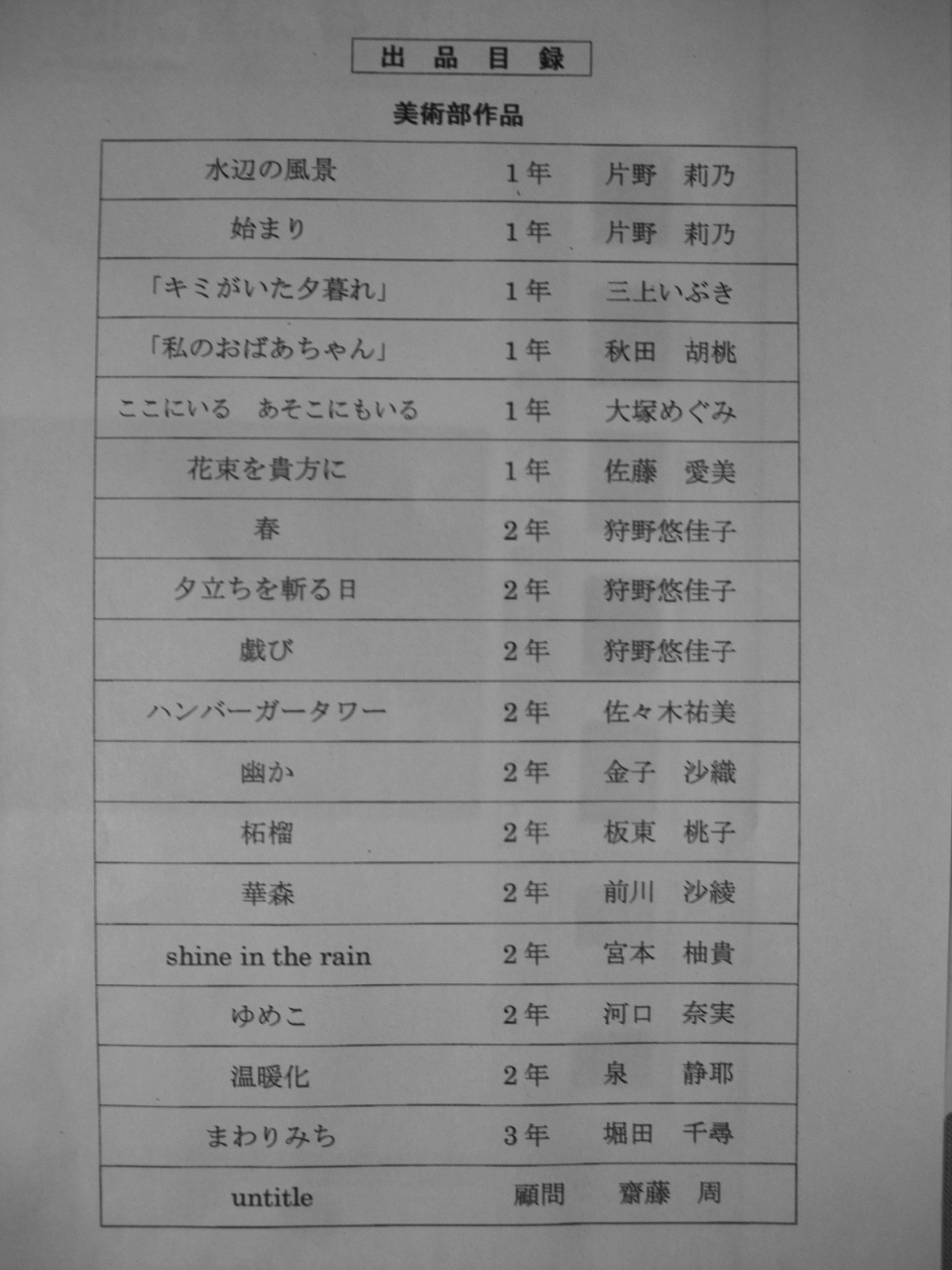 886）　奥井理ギャラリー　「札幌旭丘高等学校美術部・校外展」　1月30日（金）～2月6日（金）_f0126829_2573225.jpg