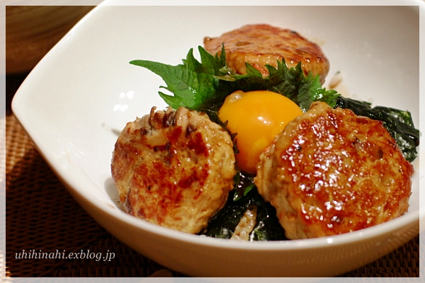 鶏ゴボウつくね照り焼き丼 うひひなまいにち