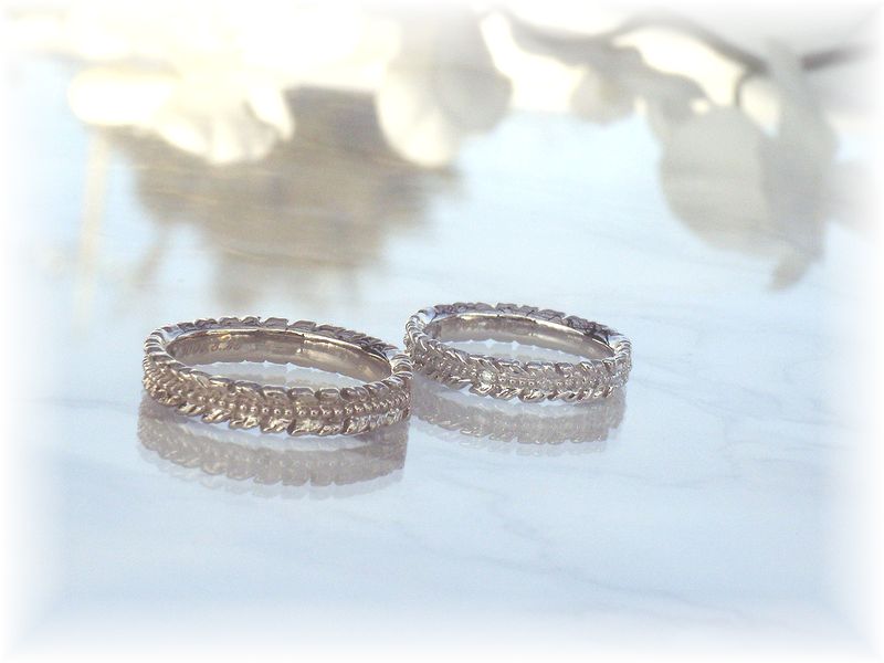 『LeafのWedding Ring - Pt900 & K18WG』_f0085225_23371023.jpg