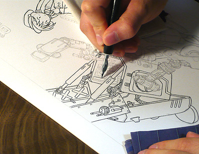 5夜連続企画 つけペンでロボっぽいものを描く 第3夜 ゴチログ Gotthi Log