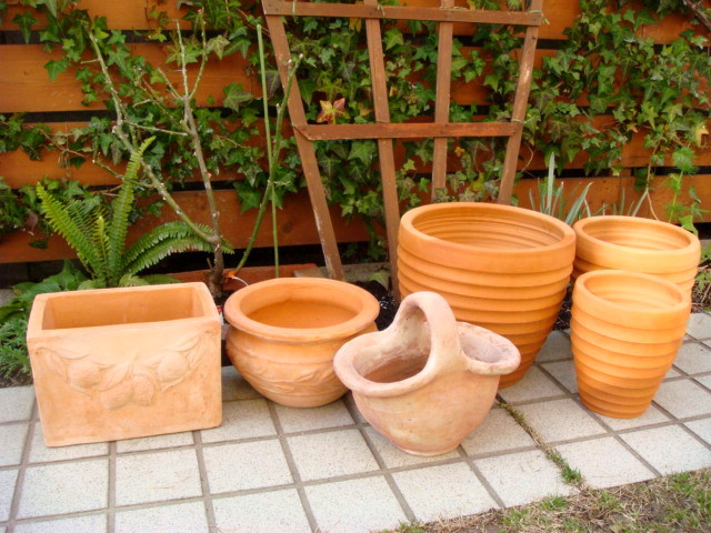 植木鉢いろいろ Soleilの庭あそび 布あそび 植木鉢いろいろ Soleilの庭あそび 布あそび