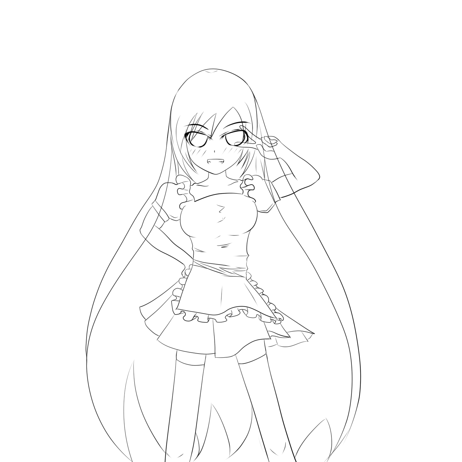 メイド線画 くろれしき