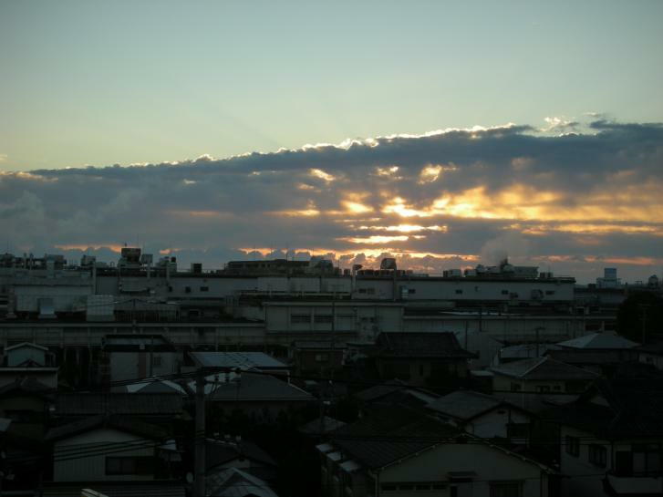 病室からの朝の風景_b0163381_10431429.jpg