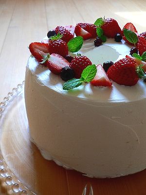 デコレーション シフォンケーキ ちなカフェ デコレーション シフォンケーキ ちなカフェ