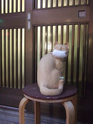 花粉症猫 西陣の猫おる町家ギャラリー 加藤わ呼三度笠書簡 花粉症猫 西陣の猫おる町家ギャラリー 加藤わ呼三度笠書簡
