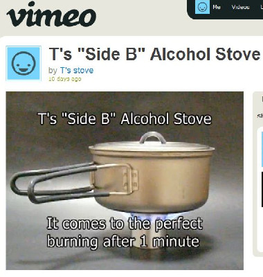 T\'s \"Side B\" Alcohol Stove // 米国向け動画_f0113727_557555.jpg