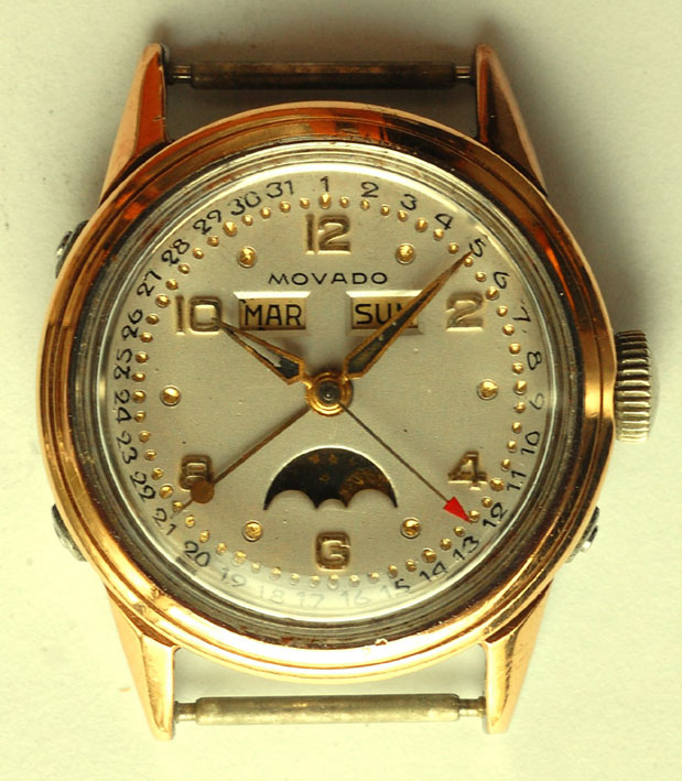 モバード（MOVADO) フルカレンダー 腕時計 : 時計修理の佐藤時計店