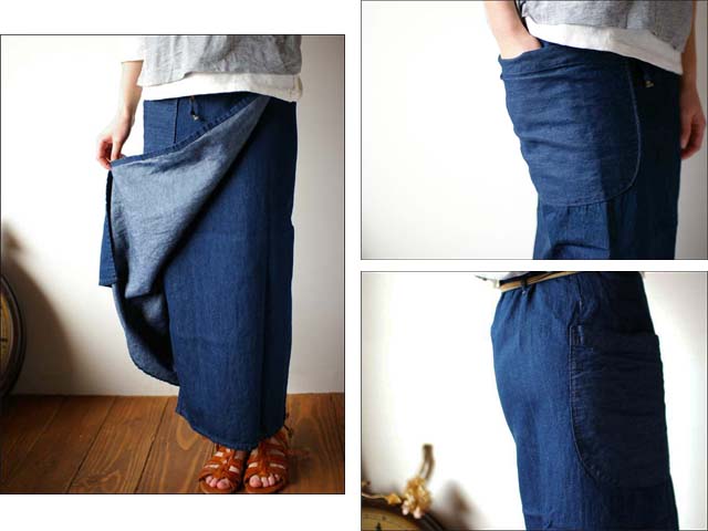 orslow [オアスロウ] RAP SKIRT [cotton x linen denim ]_f0051306_19443686.jpg