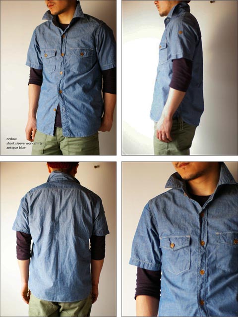 orslow [オアスロウ] short sleeve work shirts chambrey shirts blue_f0051306_2014357.jpg