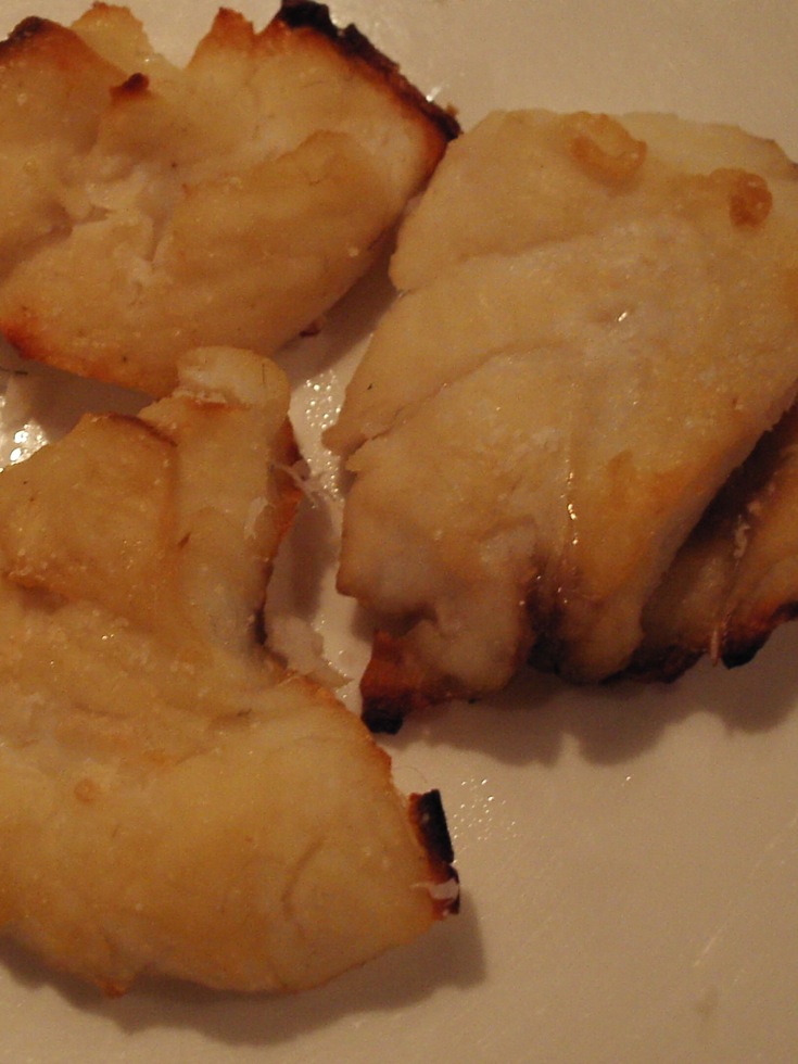 ヒラメの塩焼き 私は キャッチ 塩焼き 派