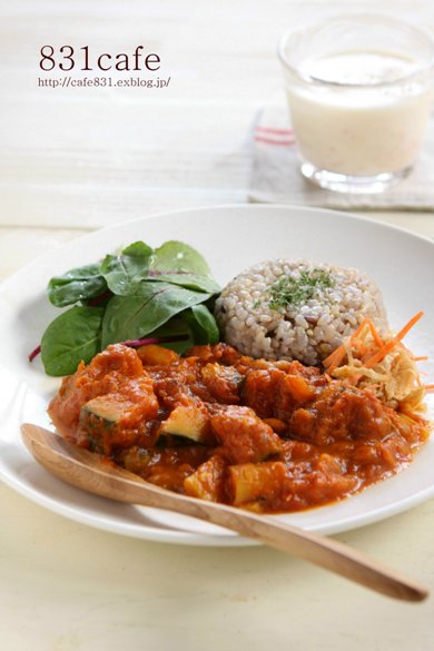 ココナッツカレーが苦手な方にも♪ 「ネギとカボチャのココナッツトマトカレー」_f0176108_15201737.jpg