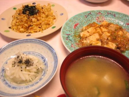 4/27(月)麻婆豆腐&炒飯_d0031682_6494015.jpg