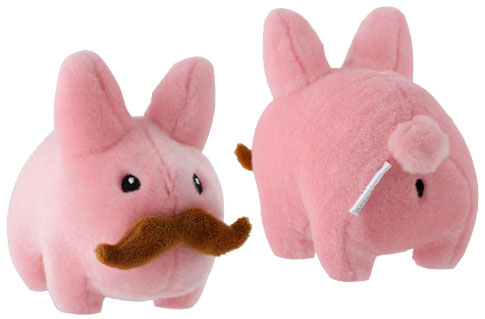 7 inch Plush Pink Moustache Labbit by Kozik_e0118156_14112068.jpg