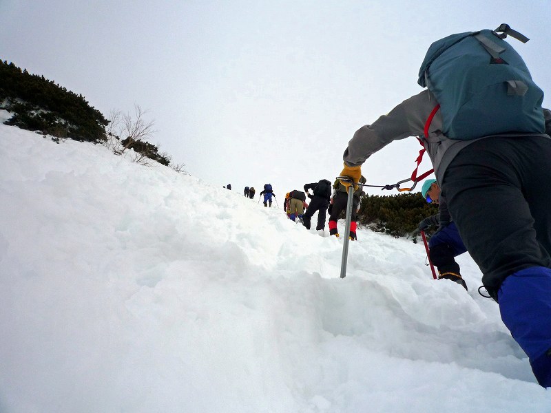 北穂高岳　積雪_b0124306_2213182.jpg