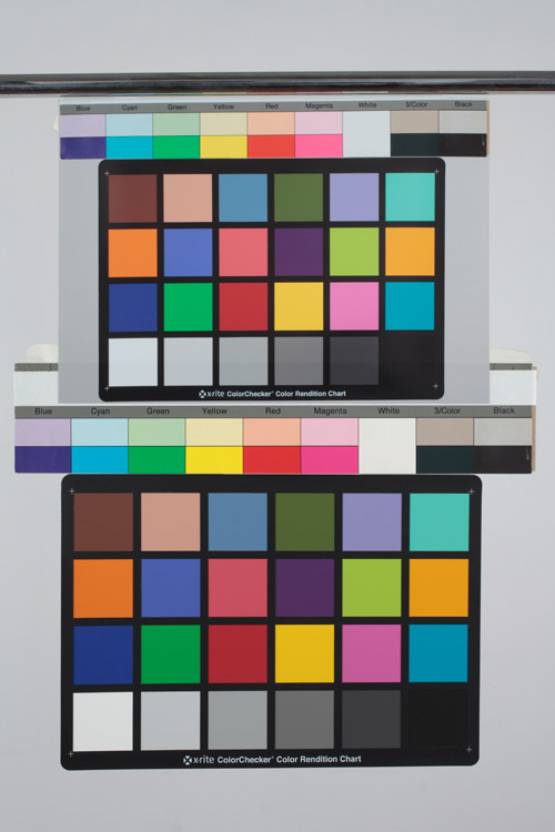 カラーチャートを撮影してプリントしたものを、 : はんちゃん半田勇二