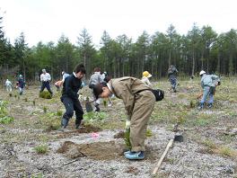 ０９’－５定例活動　北山山林アカエゾマツ植樹_c0173813_23164139.jpg