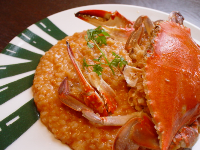 渡り蟹丸一匹のリゾット イタリア料理 Libero