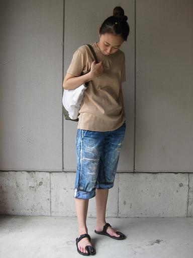 T.A.T.A. 転写デニムのペインターショーツ : 『Bumpkins putting