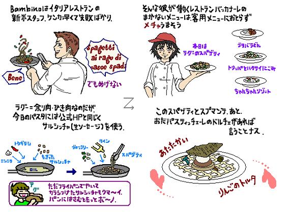 Bambino バッカナーレまかない風ラグーのスパゲティ めし帳 Bambino バッカナーレまかない風ラグーのスパゲティ めし帳