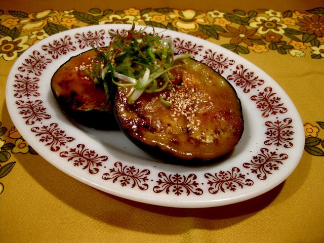 茄子ステーキ 味噌ソース 犬とご飯と雑貨