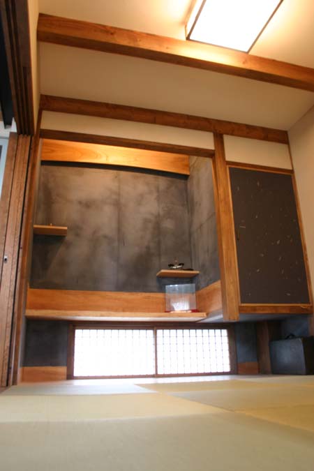 和室の黒壁 珪藻土_e0074935_16321668.jpg