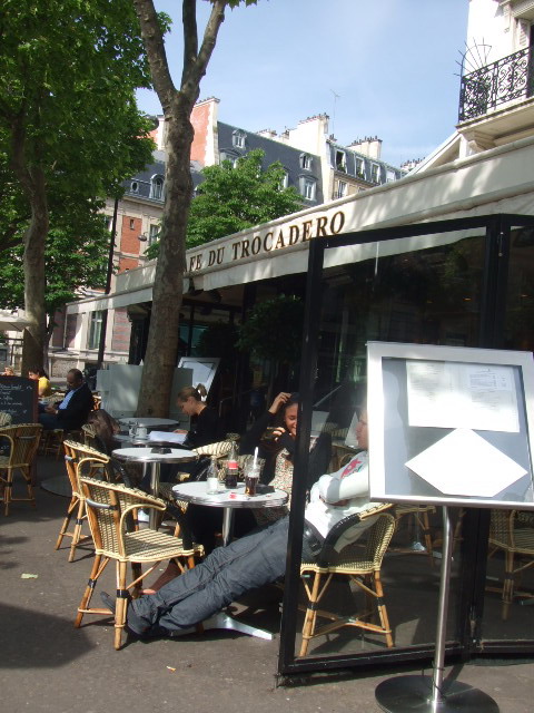 「パリの街角・オレンジ色のカフェ」 パリの街角・オレンジ色のカフェ」 Cafe De Paris (パリ) の