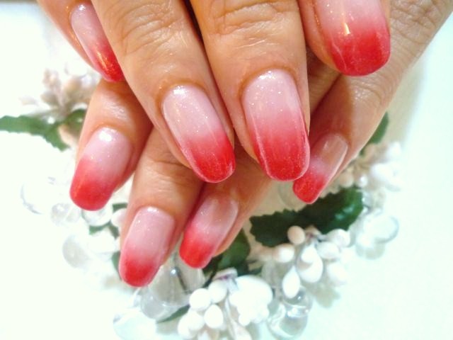 藤色 朱色 桃色 最近のグラデーションネイル カルジェル Glitter Nails 横浜元町 ネイルサロンblog 藤色 朱色 桃色 最近のグラデーションネイル カルジェル Glitter Nails 横浜元町 ネイルサロンblog