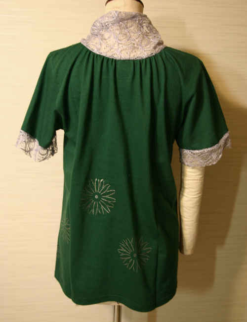order made 160　ガーベラとレースカットソー_e0104046_1515791.jpg