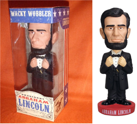 wackyワッキーワブラー　リンカーン/オバマ　フィギュア