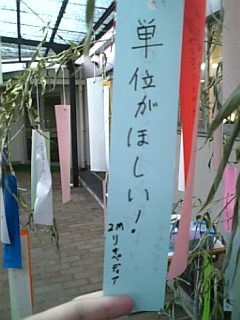 七夕のお願い。_f0186726_1912917.jpg
