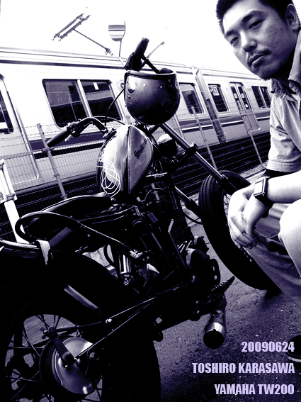 唐澤登志郎 & YAMAHA TW200(20090624)_f0203027_11103748.jpg