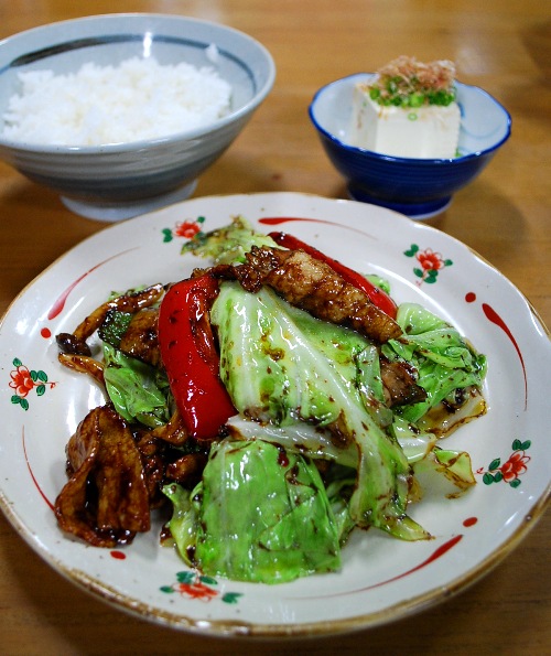 三原屋食堂の嬬恋キャベツのホイコーロー_c0177814_1459124.jpg