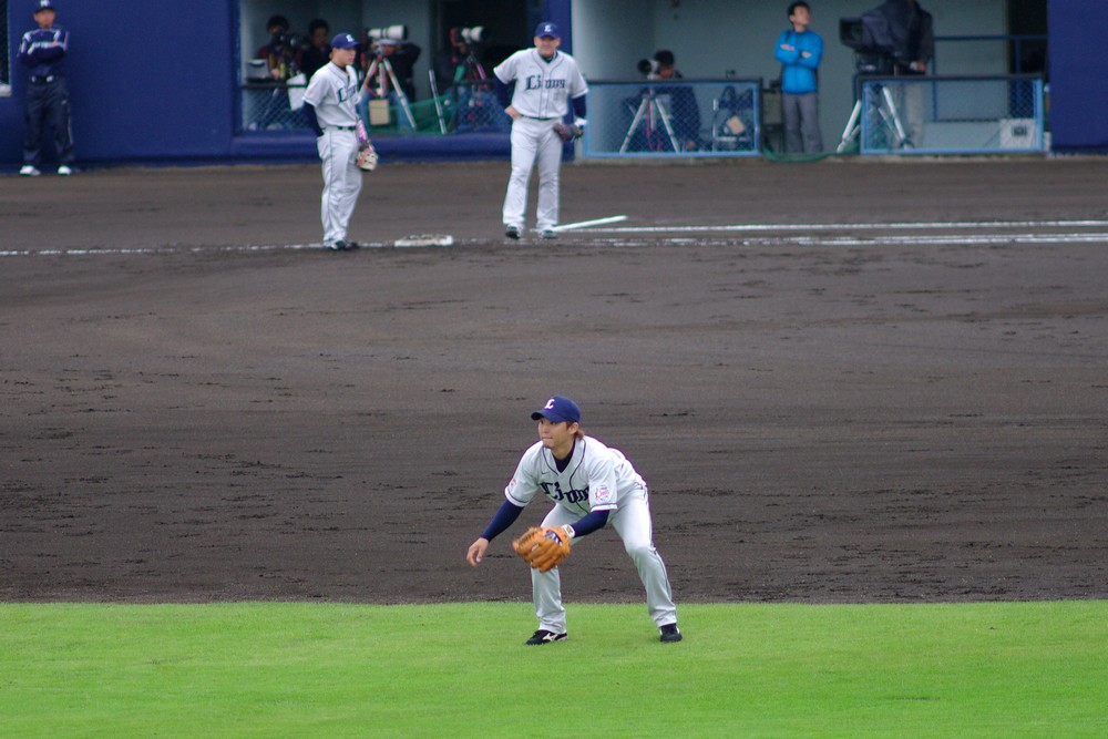 釧路市民球場にて3　守備練習（原くん・ヤス・ナカジ編）_a0060230_19243494.jpg