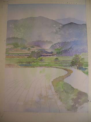前原市　　緑の季節　　　　制作工程（前半）_f0176370_16313866.jpg