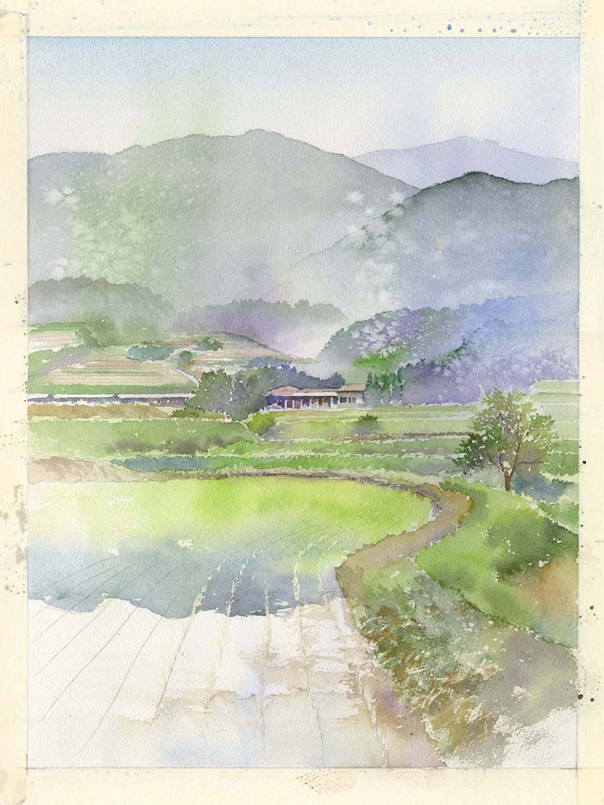 前原市　　緑の季節　　　　制作工程（前半）_f0176370_16325676.jpg