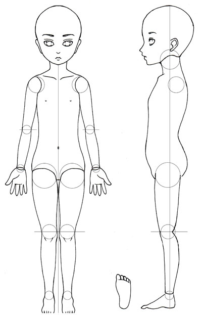 設計図制作 球体関節人形制作記録 設計図制作 球体関節人形制作記録
