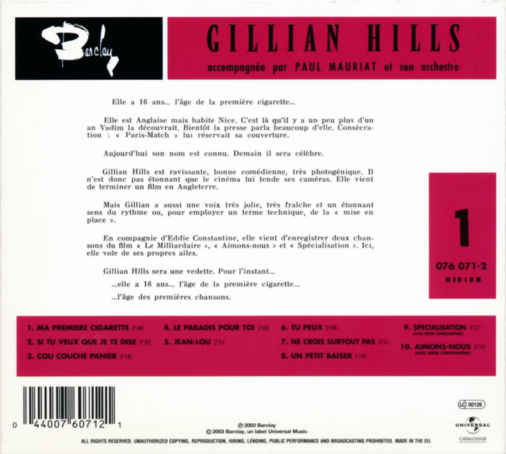ギリアン・ヒルズ（Gillian Hills）「Collection 25 cm」（1966）_e0042361_22562543.jpg
