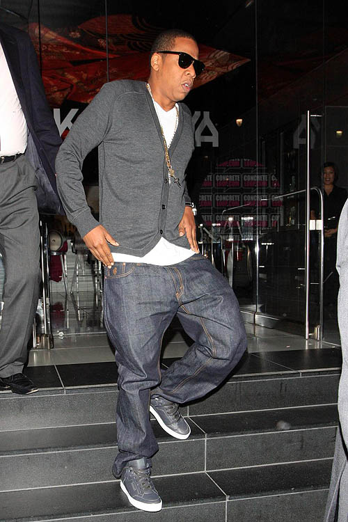 Celebrities: Jay-Z wearing Louis Vuitton x Kanye West – Don Sneakers