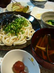 冷やしうどん、　あるもの＆残り物＆ストックで夕飯_f0106333_1653466.jpg