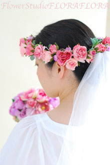 WEDDING FLOWER フローラフローラの花冠はいかが？_a0115684_1161851.jpg