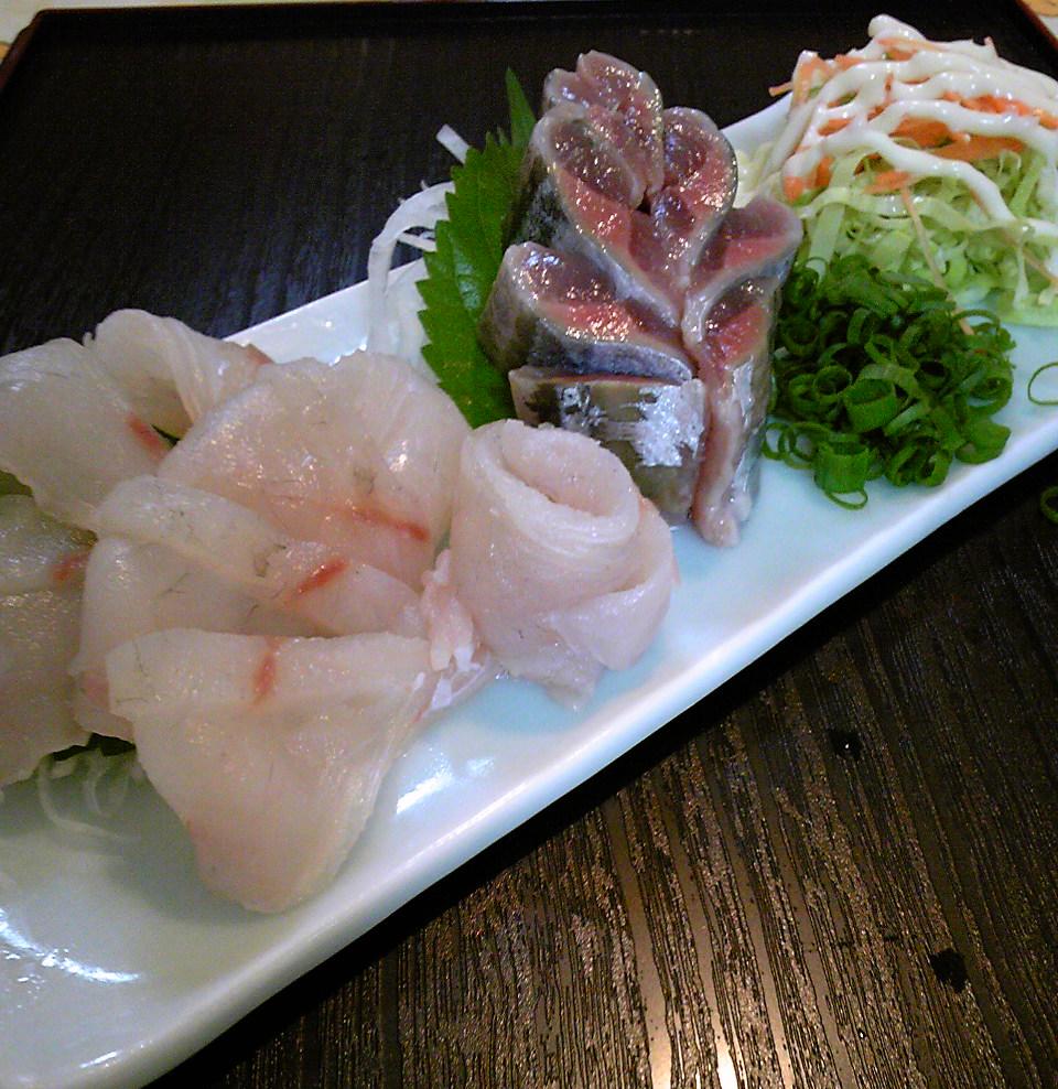 コチとサンマの刺身 魚と野菜と私と和ノ香