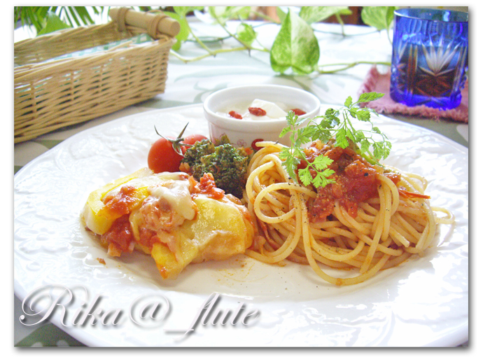シンプルトマトパスタのワンプレート_c0103827_12241499.jpg