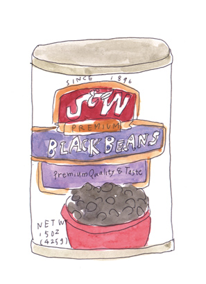 BLACK BEANS の缶詰。_b0126653_4211283.jpg