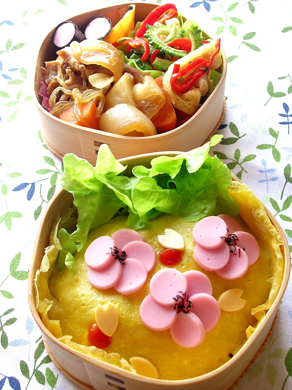 梅の花のお弁当 家族へ 健康弁当