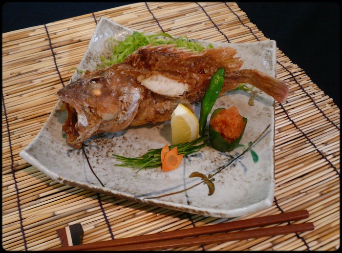 カサゴの唐揚げ 魚と野菜と私と和ノ香