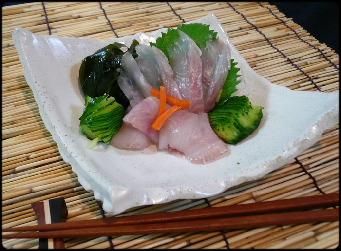 イシダイの刺身 魚と野菜と私と和ノ香
