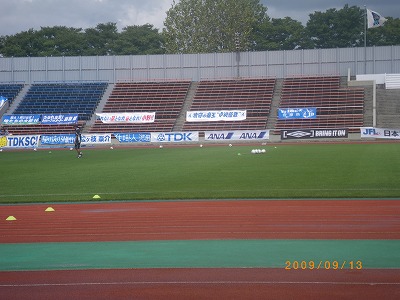 9月13日JFLエスコートキッズin八橋陸上競技場_e0127003_22395985.jpg