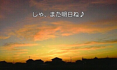 先日の夕日と勿体ない精神と_e0136066_23334182.jpg