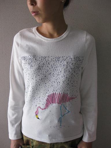 miraco ミラコのロングTシャツ 「Flamingo」_b0139281_15465613.jpg